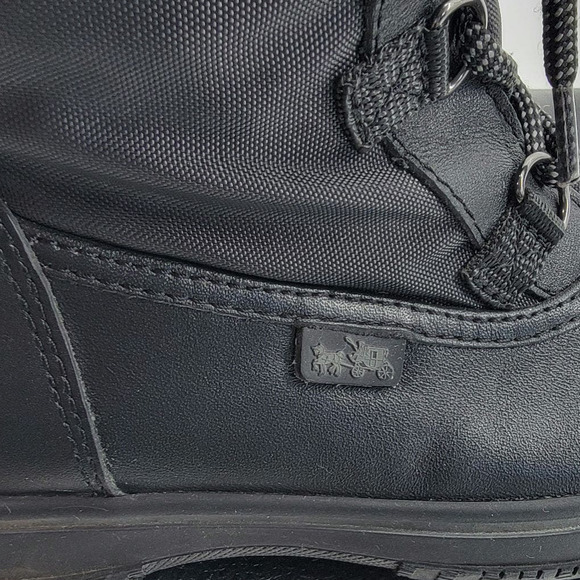 Coach Sage All Weather Leather Nylon Boots 6 Black 36 EUR - Picture 5 of 14